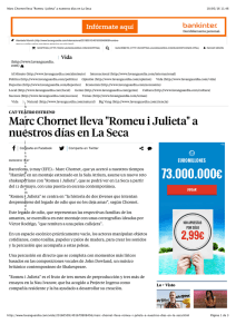Marc Chornet lleva "Romeu i Julieta" a nuestros días
