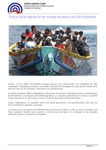 Grecia inicia operación de rescate de barco con 200 migrantes