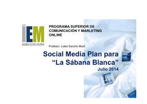 Ejemplo Plan MKTG La Sábana Blanca