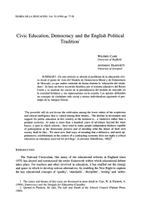 Civic Education, Democracy and the English political