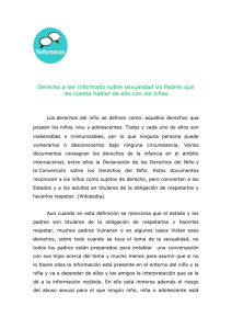 Derecho a ser informado sobre sexualidad Vs