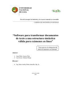 “Software para transformar documentos de texto a una estructura