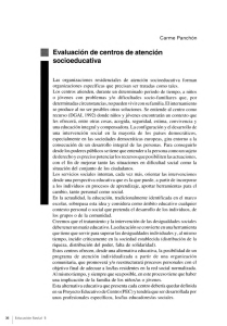 Evaluación de centros de atención socioeducativa