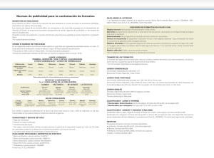 Normas de publicidad para la contratación de formatos