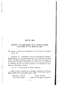 Amnistía a los participantes de los sucesos acaecidos