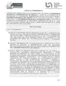 COntrato NO. UPMH/DIR/017/16 - Universidad Politécnica