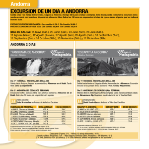 Andorra EXCURSION DE UN DIA A ANDORRA