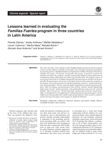 Lessons learned in evaluating the Familias Fuertes program in three