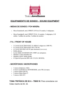 EQUIPAMIENTO DE SONIDO – SOUND EQUIPMENT