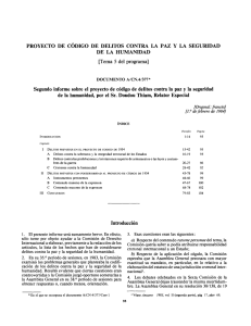 Segundo informe sobre el proyecto de código de delitos contra la