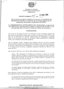 Decreto 115 del 23 de abril de 2014