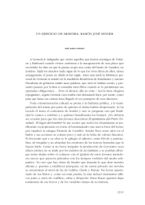 11. Un ejercicio de memoria: Ramón José Sender, por José María