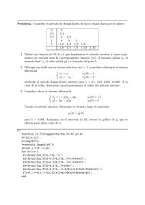 Problema. Considere el método de Runge