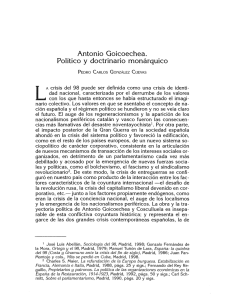 Antonio Goicoechea. Político y doctrinario monárquico