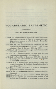 VOCABULARIO EXTREMEÑO