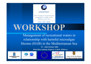 Management of recreational waters in relationship with harmful