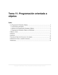 Tema 11: Programación orientada a objetos - RUA