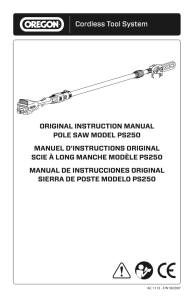 original instruction manual pole saw model