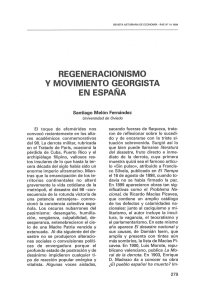 REGENERACÉONISMO Y MOVIMIENTO QEORGISTA EN ESPANA