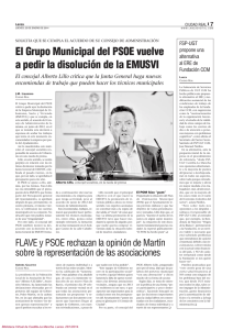 El Grupo Municipal del PSOE vuelve a pedir la disolución de la
