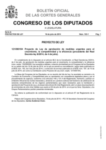 Proyecto de Ley - Congreso de los Diputados