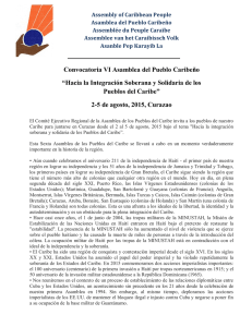 Convocatoria VI Asamblea del Pueblo Caribeño “Hacia la