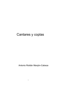 Cantares y coplas - Antonio Roldán poeta lucentino