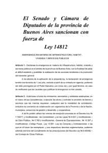 Ley 14812 - Honorable Cámara de diputados de la Provincia de