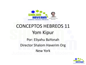 CONCEPTOS HEBREOS 11 Yom Kipur