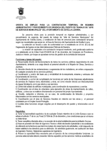 oferta de empleo para la contratacion temporal en régimen