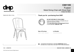 Page 1 C001105 H Fusion Metal Dining Chair with Wood Seat