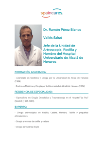 Dr. Ramón Pérez Blanco Vallés Salud Jefe de la Unidad de