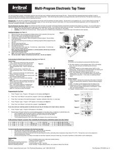 Multi-Program Electronic Tap Timer