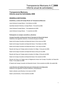 informe 2008 - Transparencia Mexicana