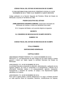 CÓDIGO FISCAL DEL ESTADO DE MICHOACÁN DE OCAMPO