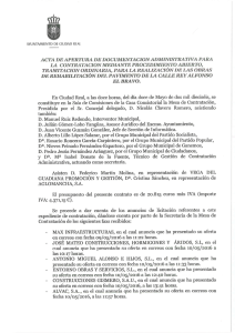 Page 1 AYUNTAMIENTO DE CIUDAD REAL ACTA DE APERTURA