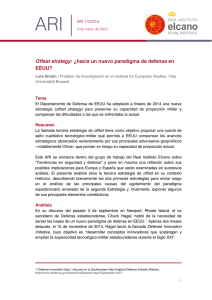 Offset strategy: ¿hacia un nuevo paradigma de defensa en EEUU?