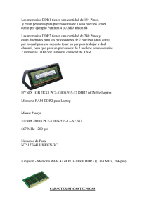 Las memorias DDR1 tienen una cantidad de 184 Pines, y estan