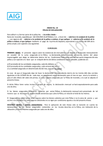 póliza de declaración - AIG Seguros Guatemala, SA