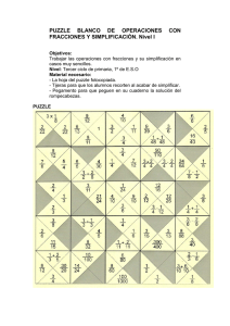 puzzle blanco de fracciones profesor