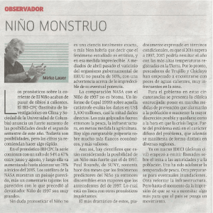 niño monstruo - SPDA Actualidad Ambiental