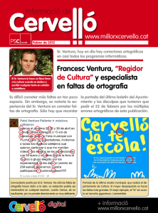 Francesc Ventura, “Regidor de Cultura” y especialista en