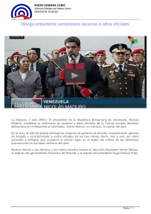 Otorga presidente venezolano ascenso a altos oficiales