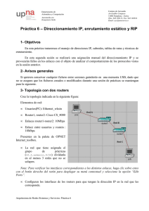 Práctica 6 – Direccionamiento IP, enrutamiento estático y RIP