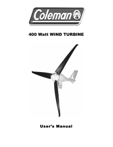 400 Watt WIND TURBINE