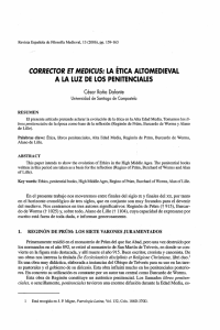 corrector et medicus: la ética altomedievai. a la luz de los