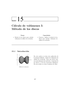 Cálculo de volúmenes I: Método de los discos