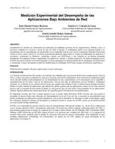 MediciÃ³n Experimental del DesempeÃ±o de las Aplicaciones Bajo