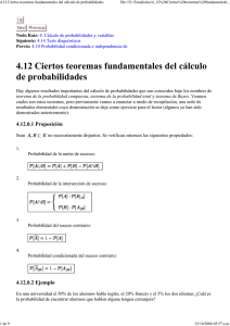 4.12 Ciertos teoremas fundamentales del cálculo de probabilid