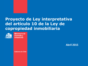 Proyecto de Ley interpretativa del artículo 10 de la Ley de